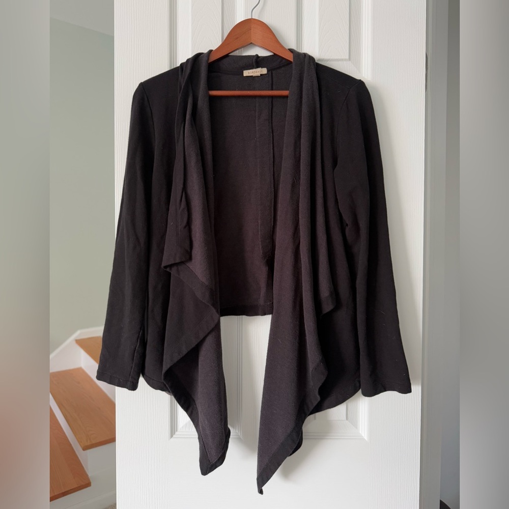 Bordeaux Black Knit Cardigan Sweater